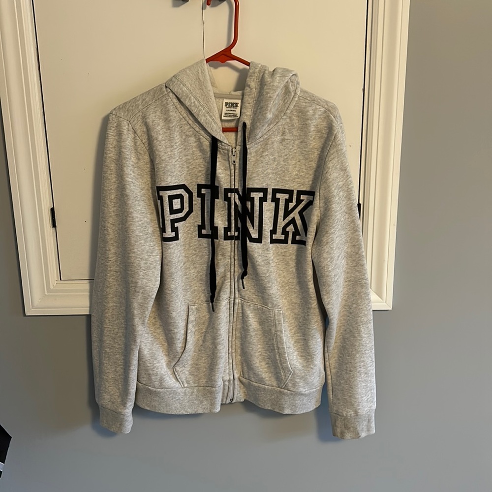 grey zip up